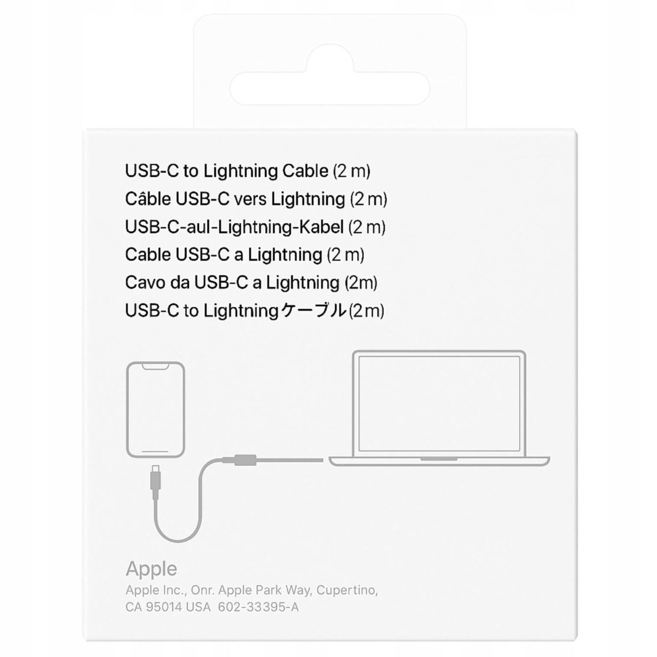 Cable Apple USB type C - Apple Lightning 2 m white Manufacturer code MKQ42ZM/A