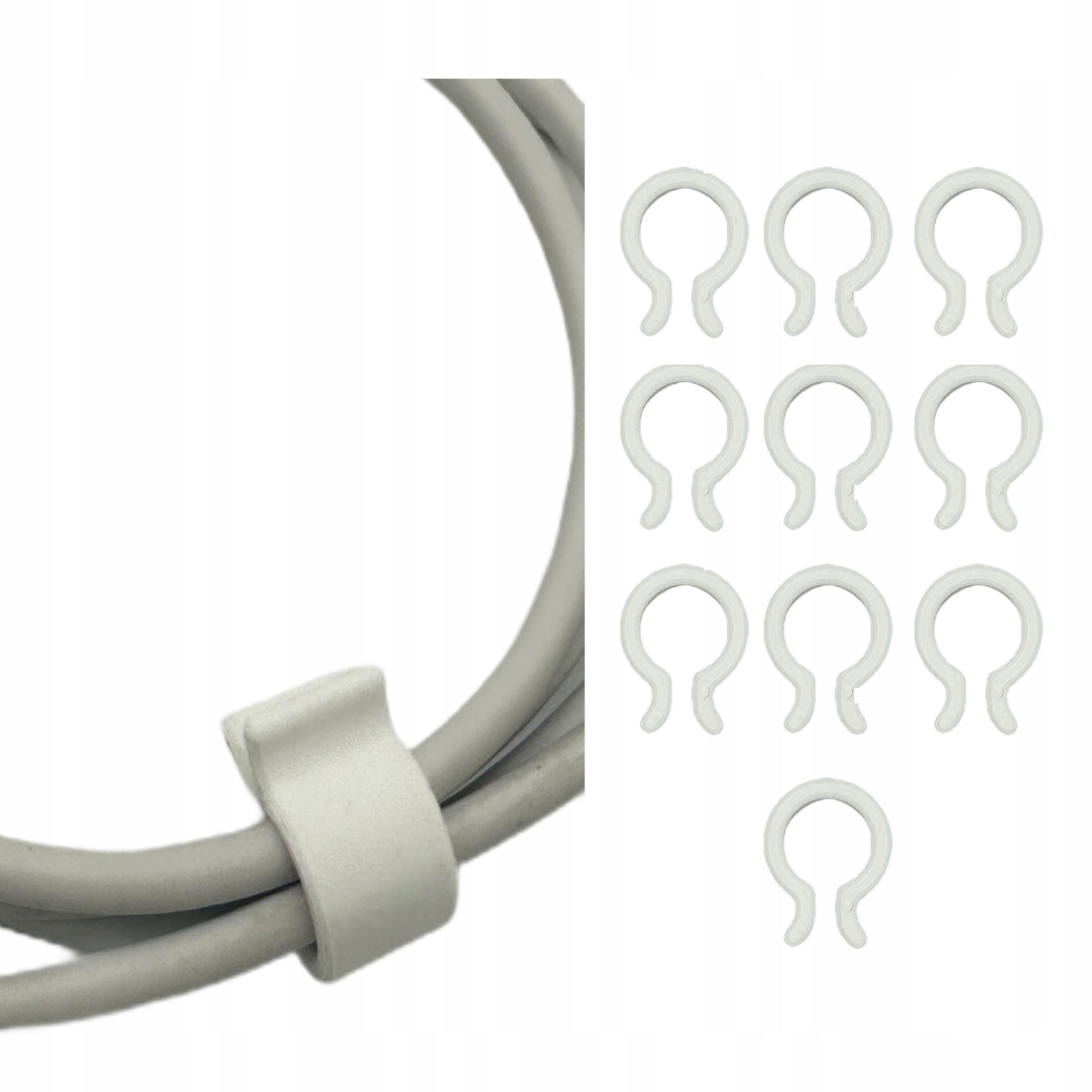 Cable Clip Holder Cable Clips Set of 10 White