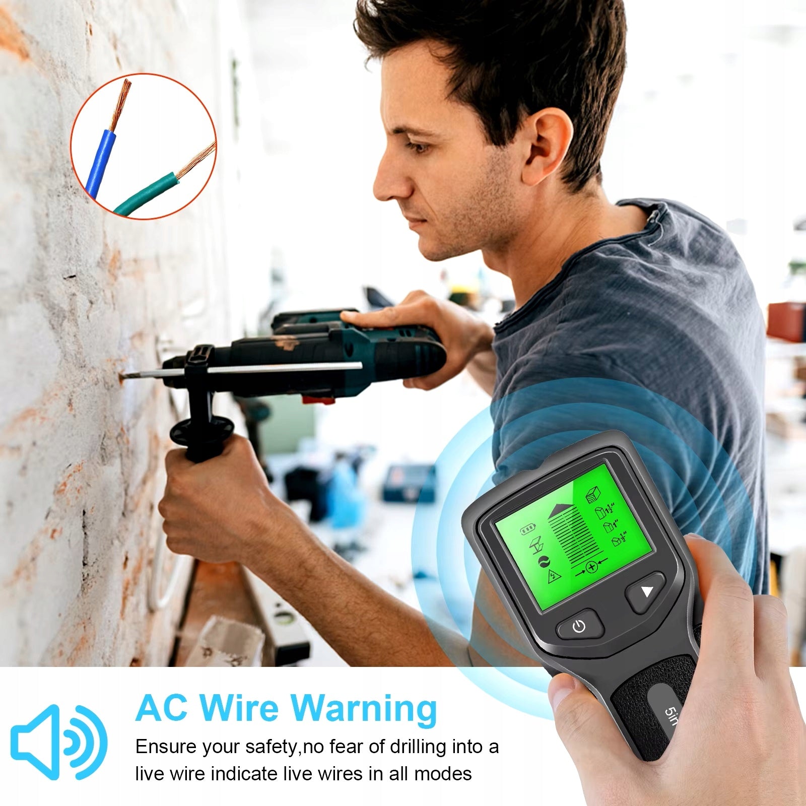 Cable Detector Wood Metal Wire Detector 5 in 1 Certificates of conformity CE