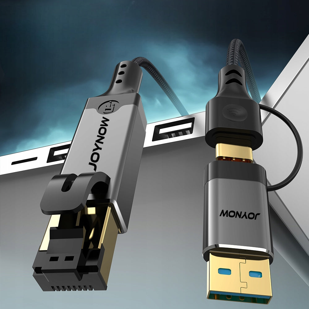 Cable Gigabit Network Card RJ45 CAT8 Adapter USB-C Adapter USB 3.0 Packaging status original