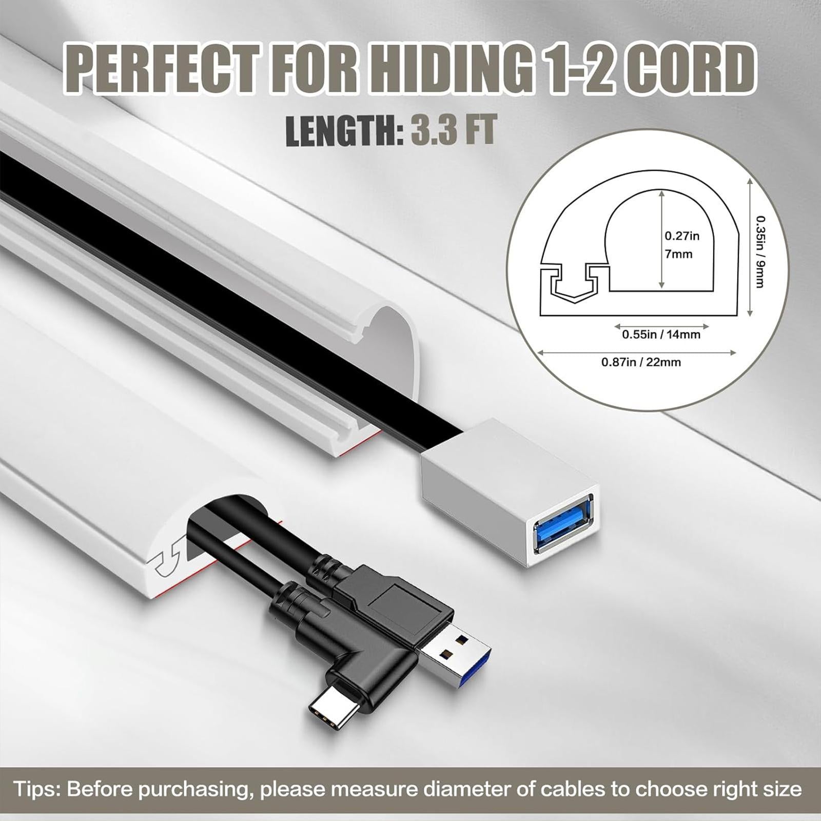 Cable Hider Hide Wall Floor Wires Accessories Easy Installation Cable White Packaging status original
