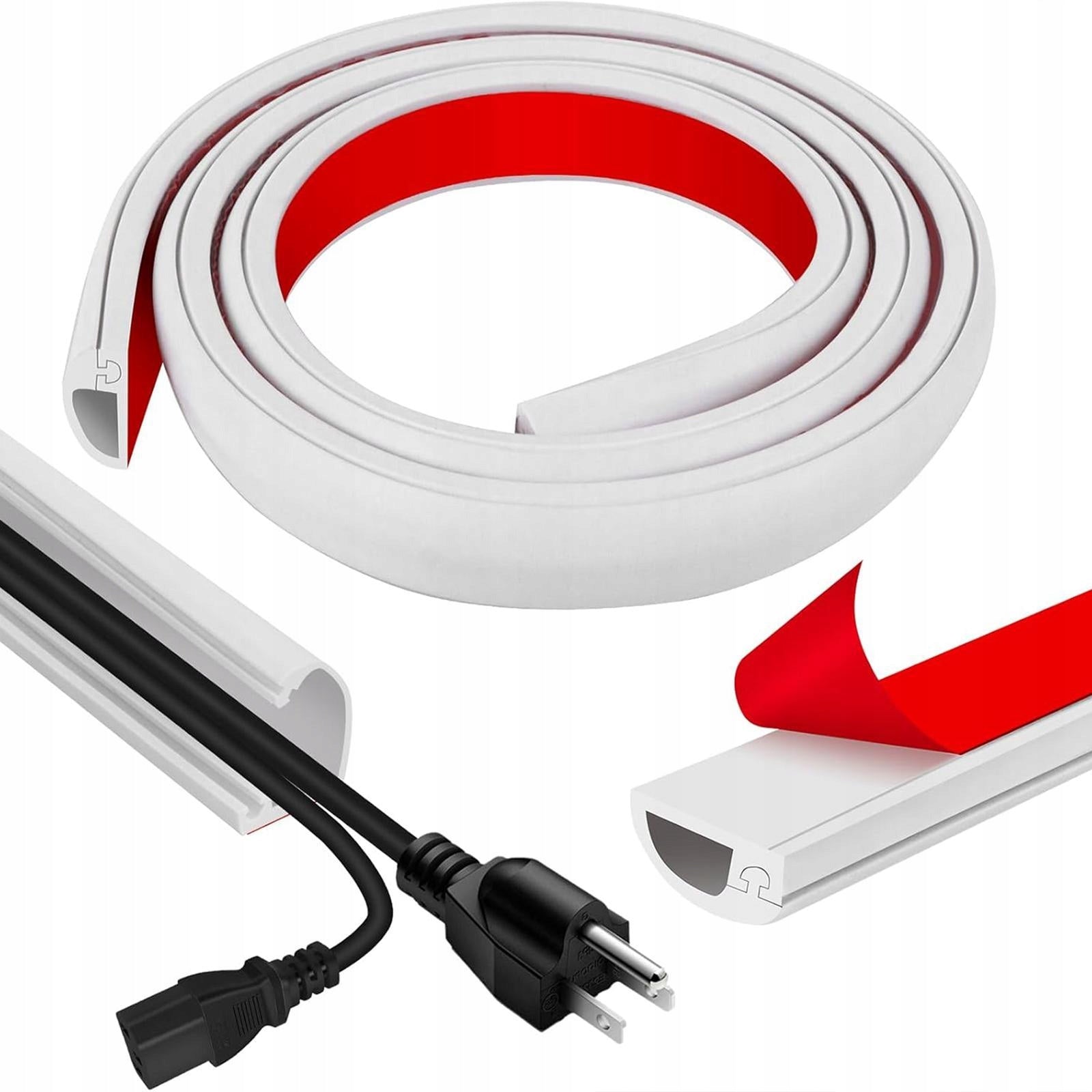 Cable Hider Hide Wall Floor Wires Accessories Easy Installation Cable White
