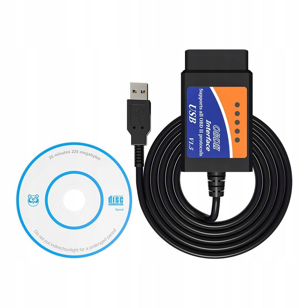 Cable Interface ELM327 OBD2 + CAN USB + PROGRAM Brand ELM