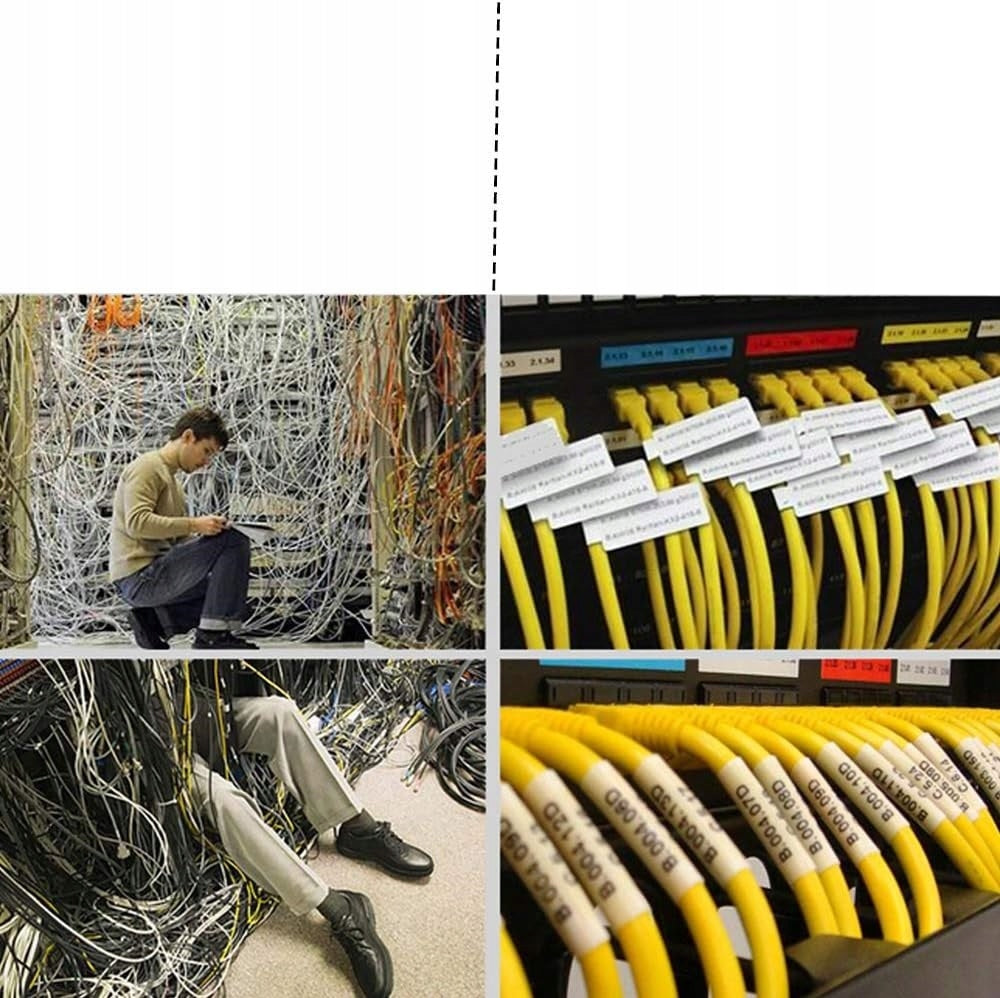 Cable Labels 720 Pcs 12 Colors Self Adhesive Waterproof Manufacturer code 240SZT