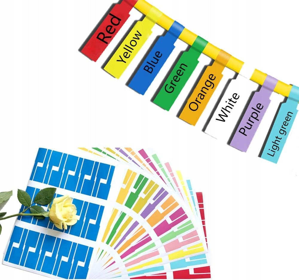Cable Labels 720 Pcs 12 Colors Self Adhesive Waterproof