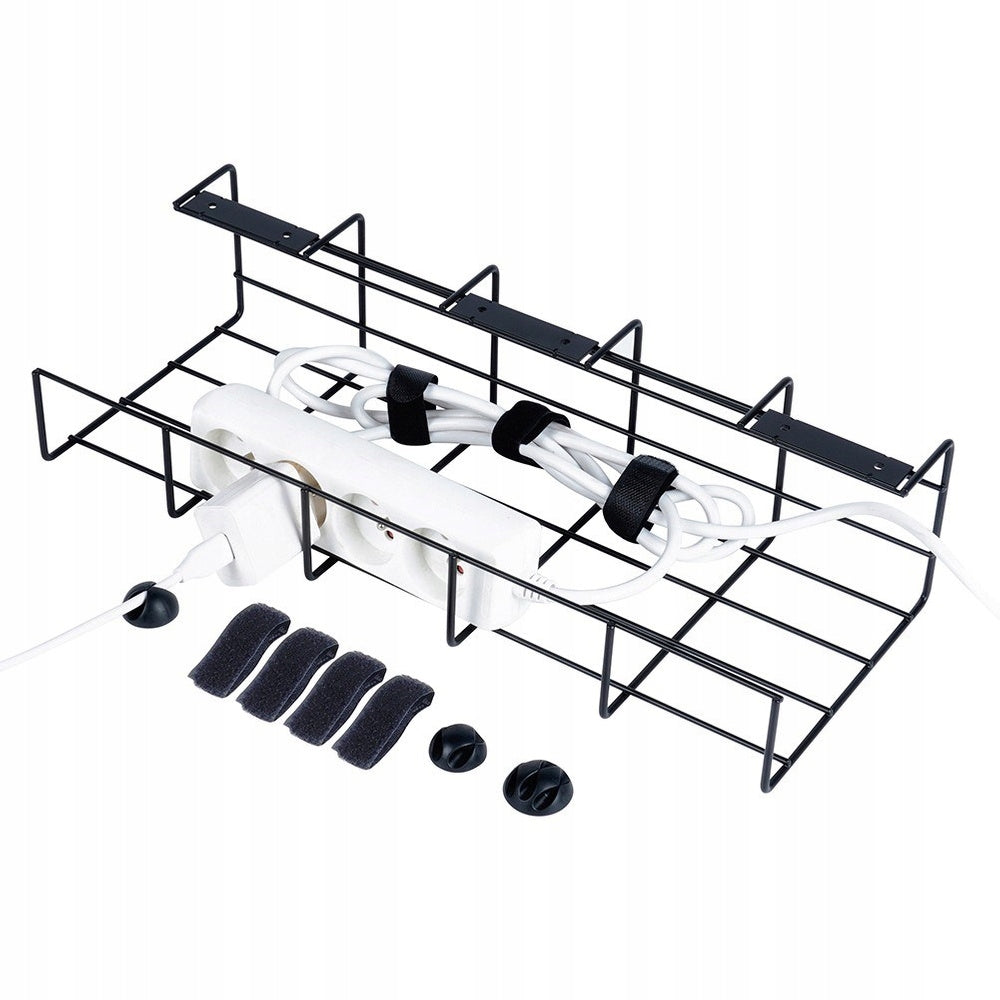 Cable Organizer Under Countertop Desk Undercounter Basket for Organizing Cables