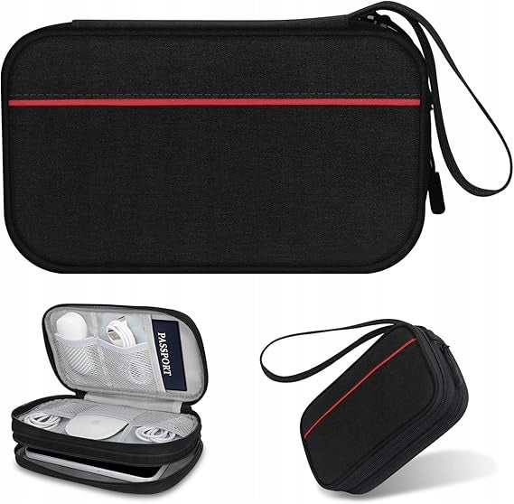 Cable Organizer Wires Chargers Mouse Double Layer Travel Case