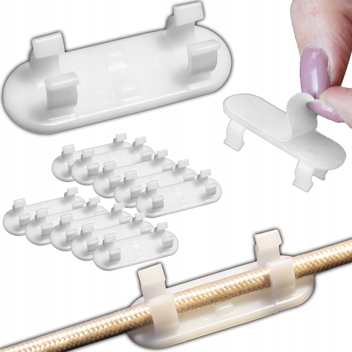 Cable Organizer Wires Clips Self Adhesive Holder 10pcs BiL2 Manufacturer code bil-M-1556