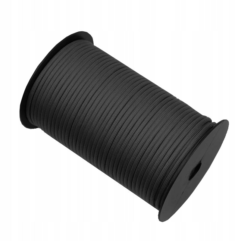 Cable PARACORD Nylon Very Strong Drawstring Paracord 1 Meter Running BLACK