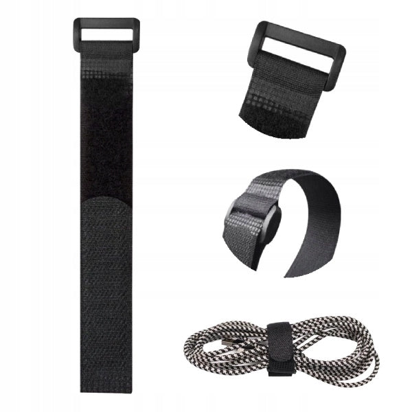 Cable Tie Velcro with Clip 20x200mm Bands Velcro Double Sided Fastening