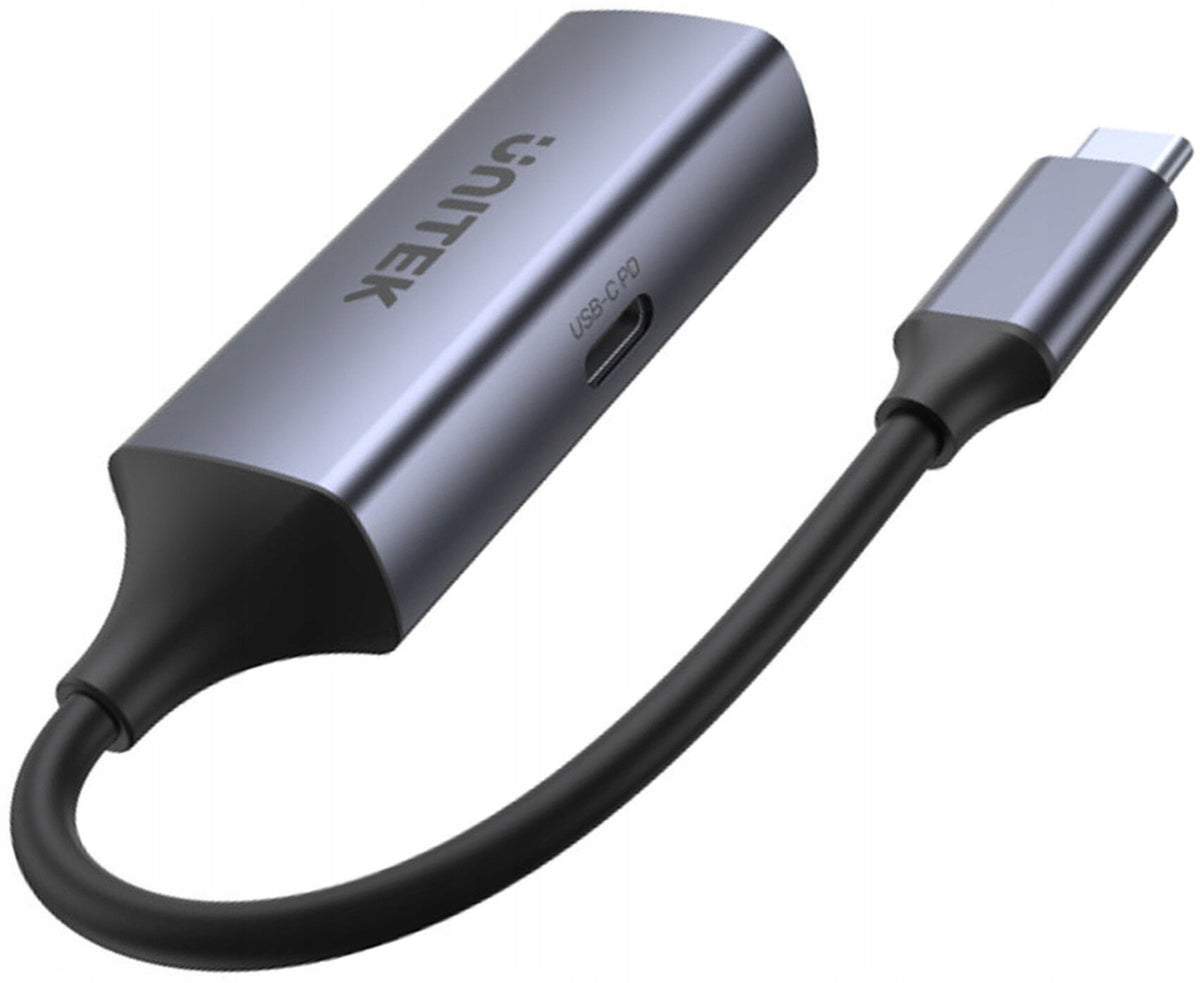 Cable adapter Unitek U1323A USB-C - RJ45, 1Gbps, LAN, Ethernet, PD 100W Manufacturer Unitek