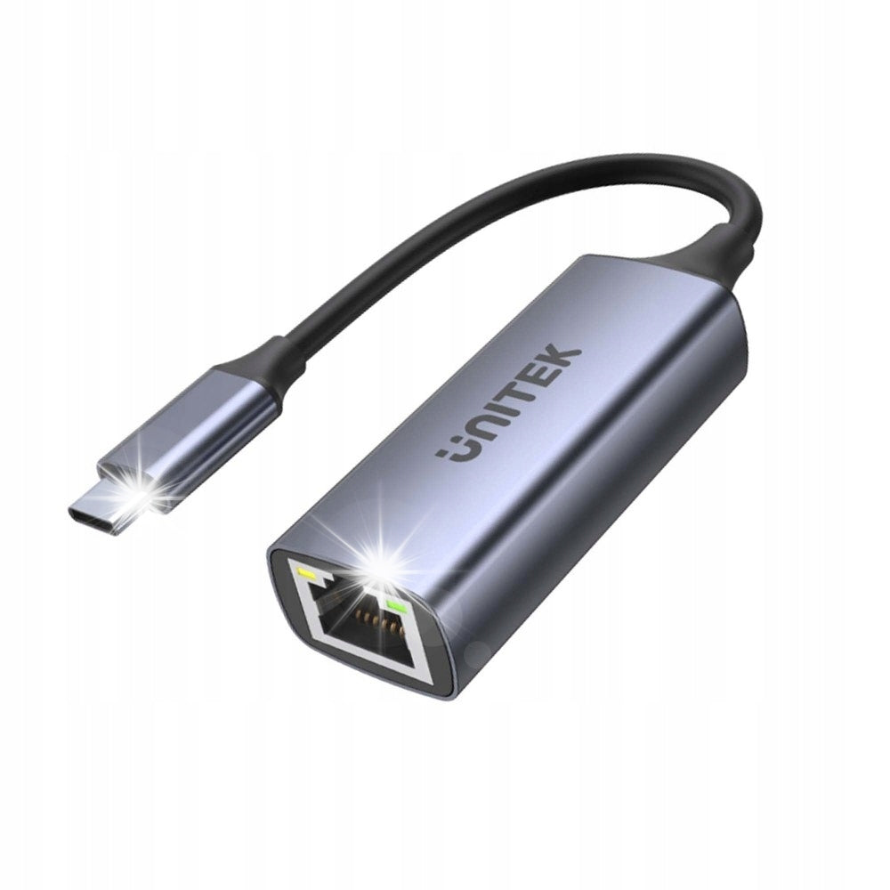 Cable adapter Unitek U1323A USB-C - RJ45, 1Gbps, LAN, Ethernet, PD 100W