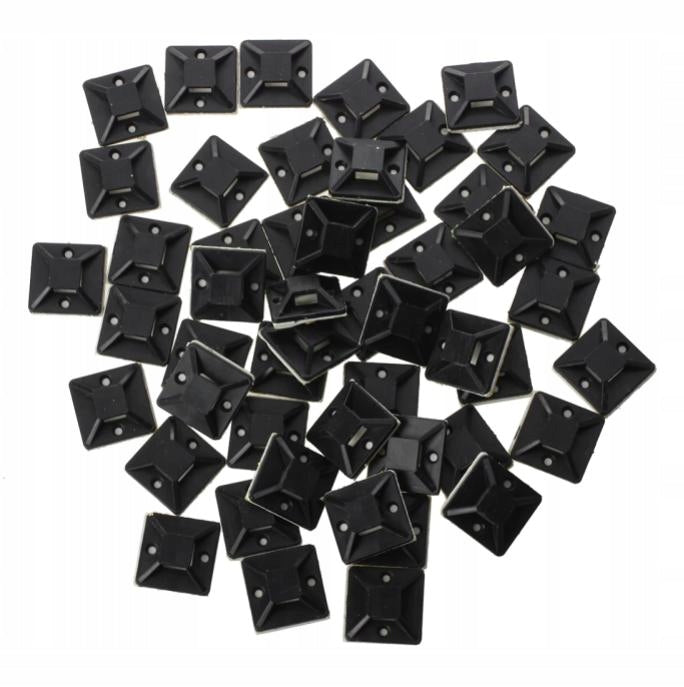 Cable and Wire Mounting Brackets 19x19mm 20pcs