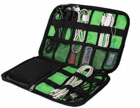 Cable case organizer for pendrive cards disks