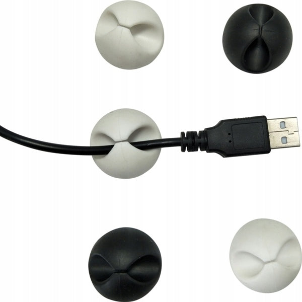 Cable holder D.RECT white set of 6 pcs. Brand no brand