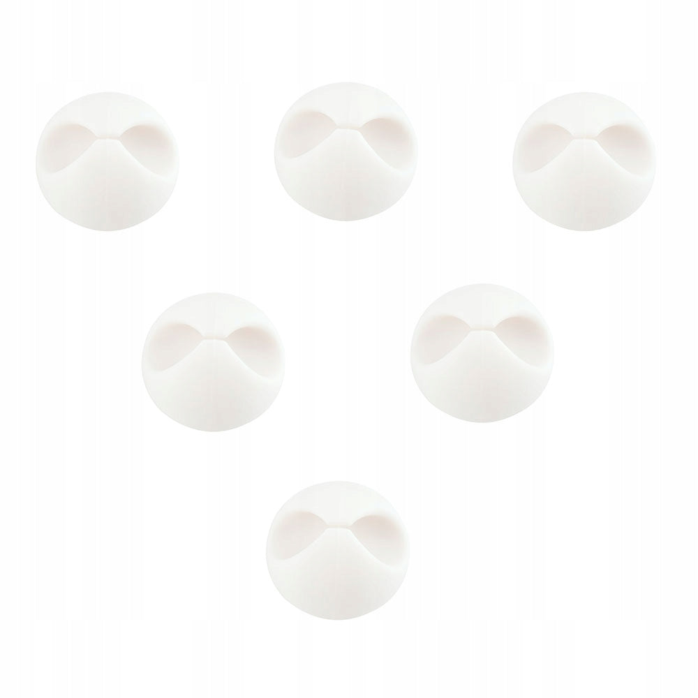 Cable holder D.RECT white set of 6 pcs. Color multicolor