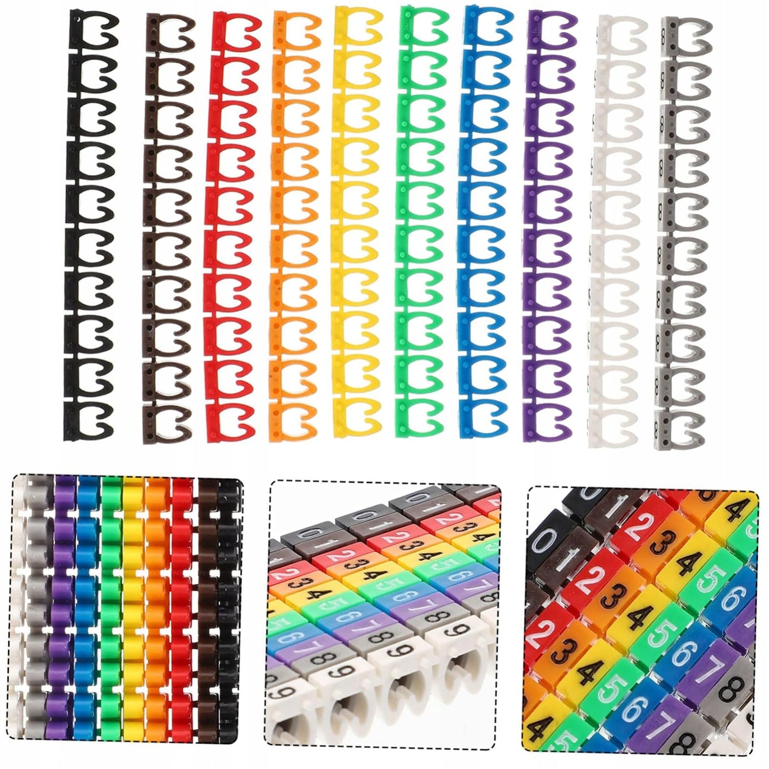 Cable markers push-in DIGITS 0-9 1,5-2,5mm 10x10 pcs 100pcs Manufacturer code 72515