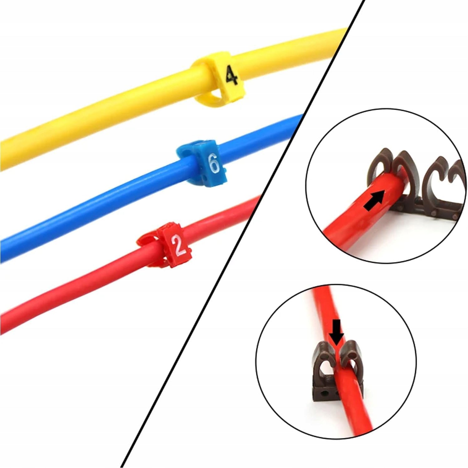 Cable markers push-in DIGITS 0-9 1,5-2,5mm 10x10 pcs 100pcs Packaging status original