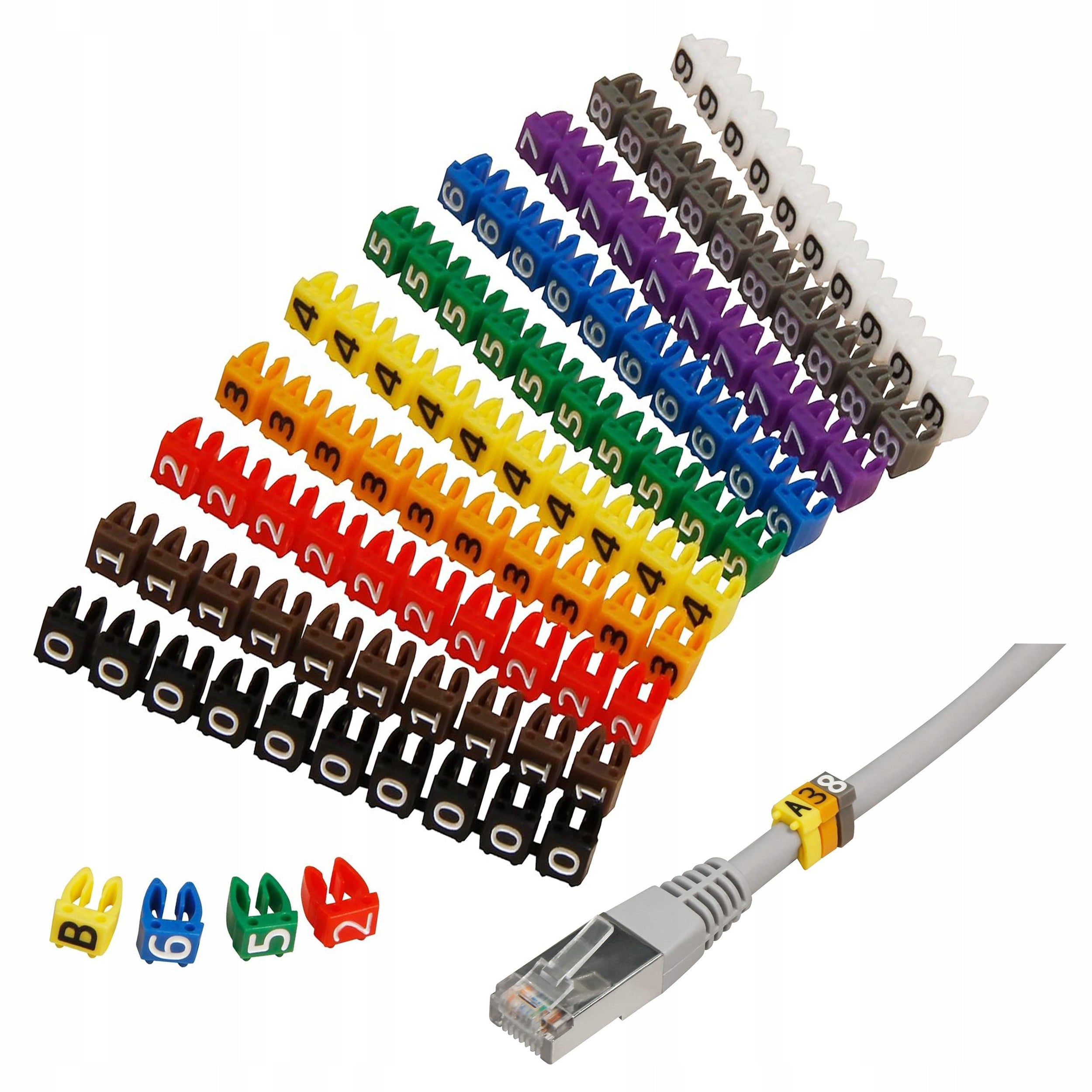 Cable markers push-in DIGITS 0-9 1,5-2,5mm 10x10 pcs 100pcs