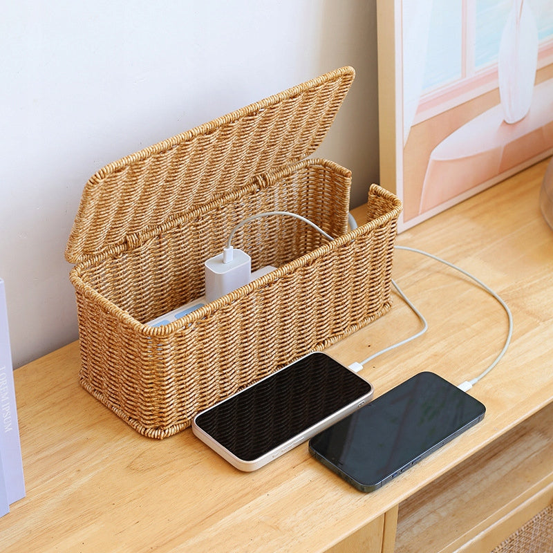 Cable masking box container for wires basket with lid 32x13cm Brand R70