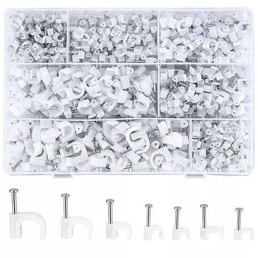 Cable mounting clips set – 700 pcs. in a 4 – 10 mm box