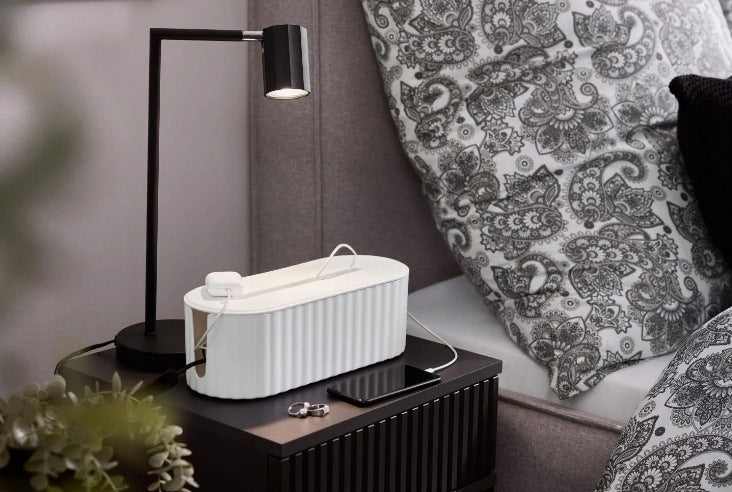 Cable organizer storage box Livarno Home white Packaging status original