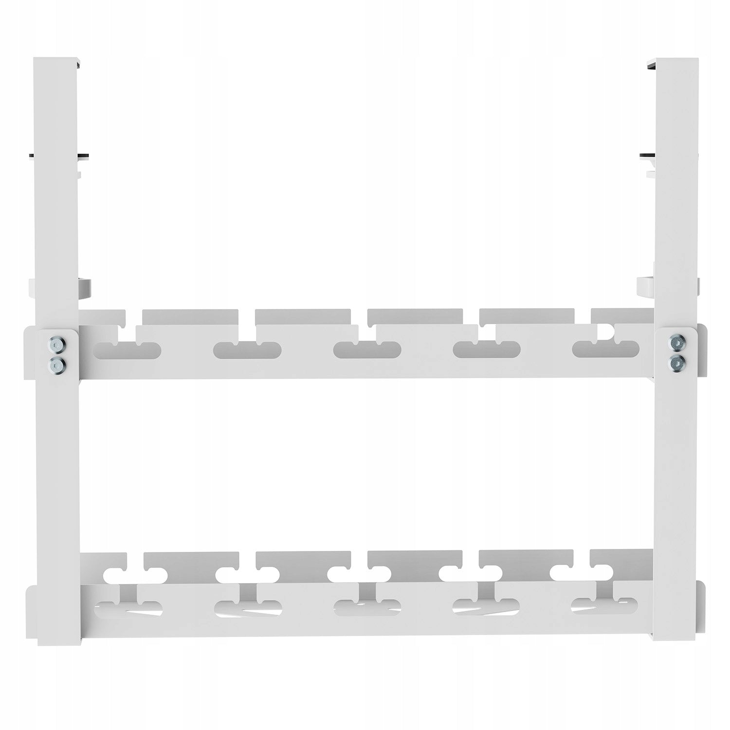 Cable organizer strip under desk 2 levels extendable white without drilling Packaging status original