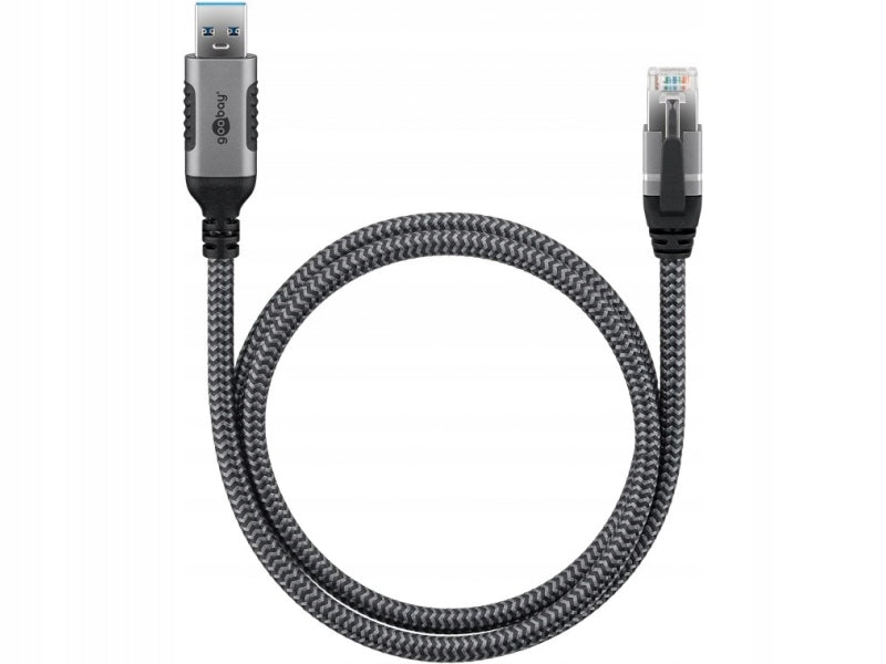 Cable with built-in RJ45 / USB-A 3.0 1Gbit/s 1m Ethernet network card Manufacturer Goobay