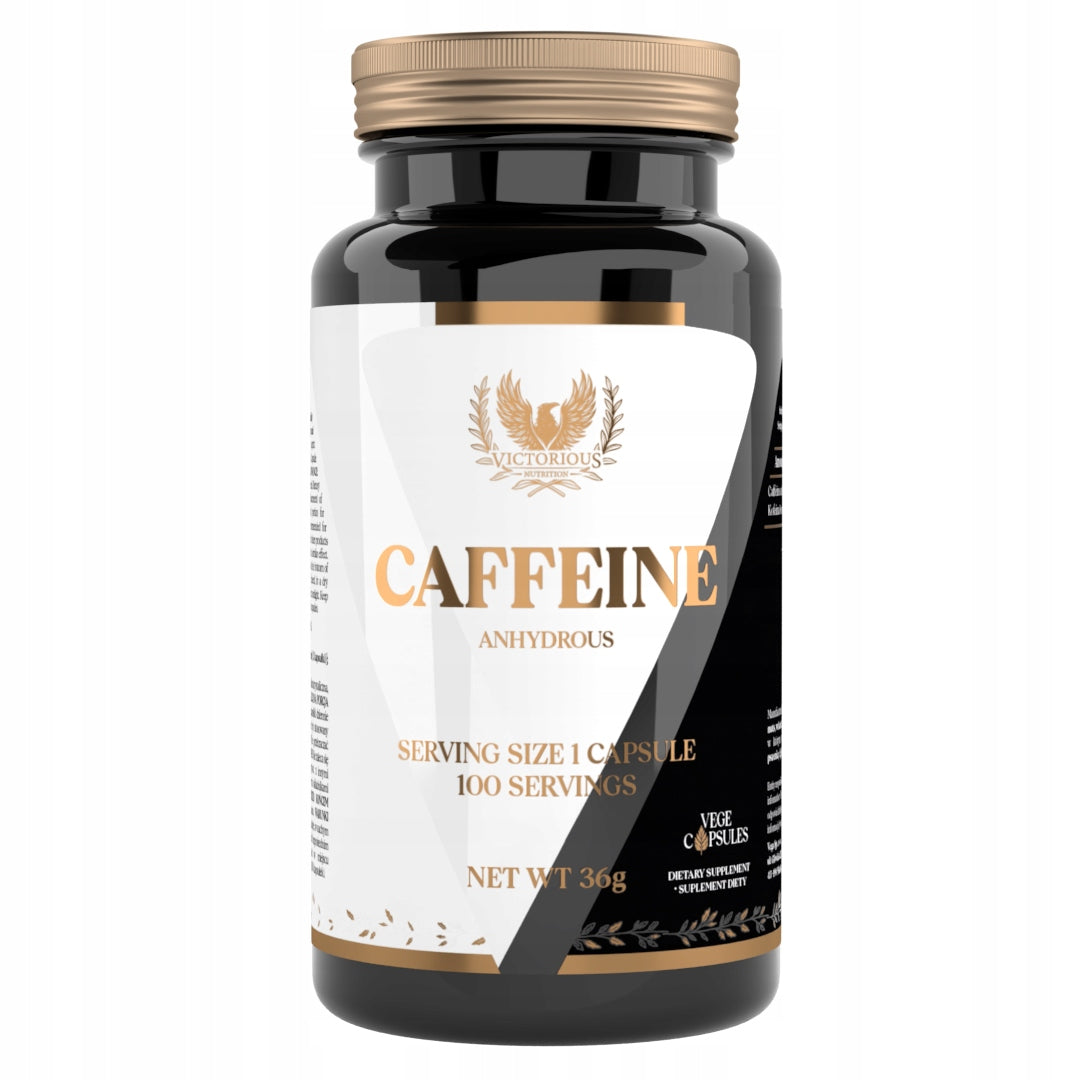 Caffeine 100 capsules 200mg Caffeine Stimulation Energy Focus Victorious