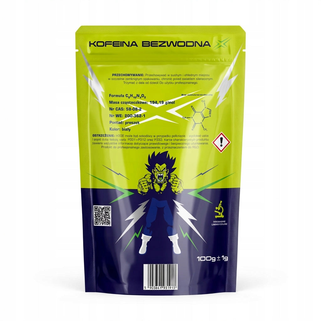 Caffeine Anhydrous X powder white CristalChem 100g Packaging status original