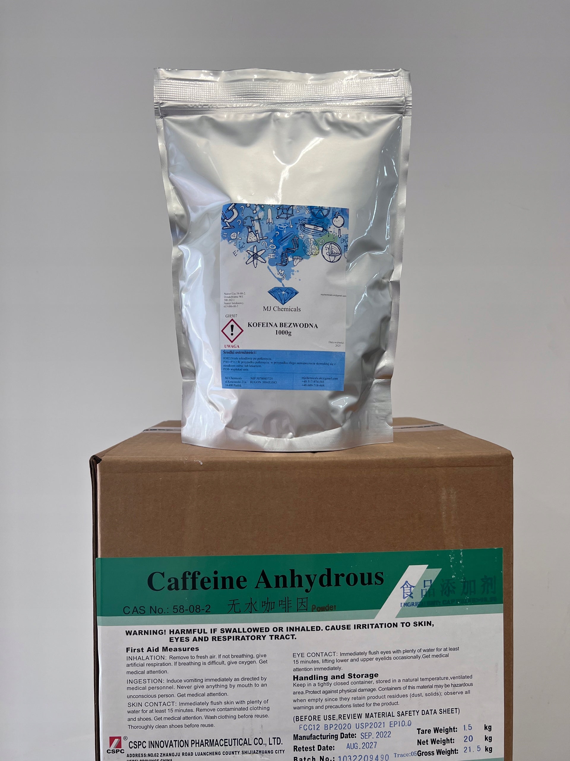 Caffeine anhydrous 500 g POWDER Brand no brand