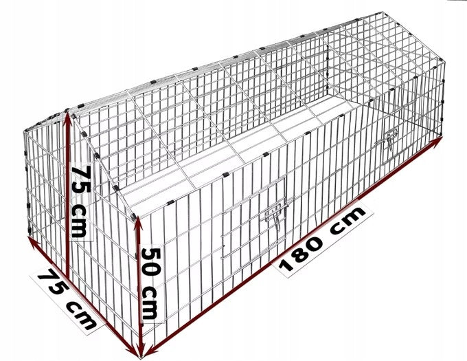 Cage for rabbit cocks 180x75cm Kind other