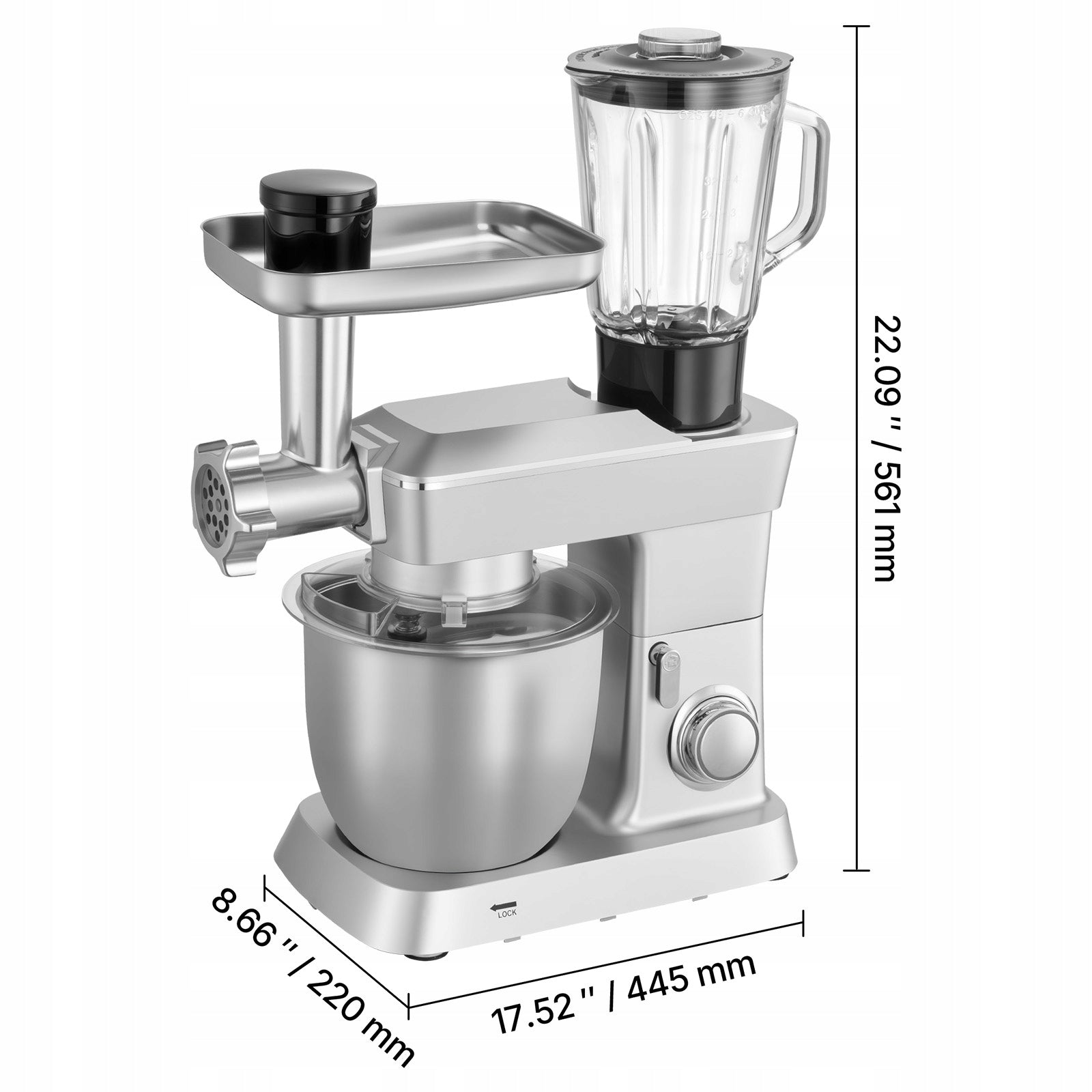 Cake Mixer 1300W Electric Food Processor With Steel Bowl 4,3L Manufacturer code DGNTMSJBJ4LWABJBV0