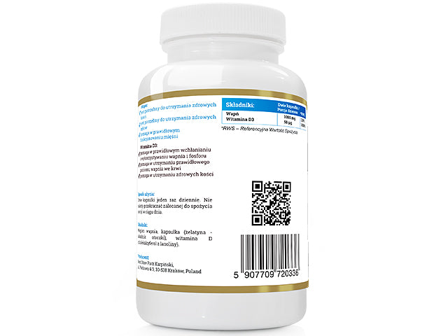Calcium 1000mg Vitamin D3 2000IU 120caps Strong Muscle Bones Progress Labs Brand Progress Labs