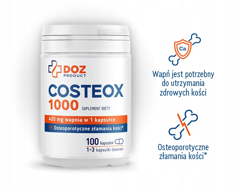 Calcium, Costeox 1000, DOZ Product, capsules, 100 pcs Brand DOZ