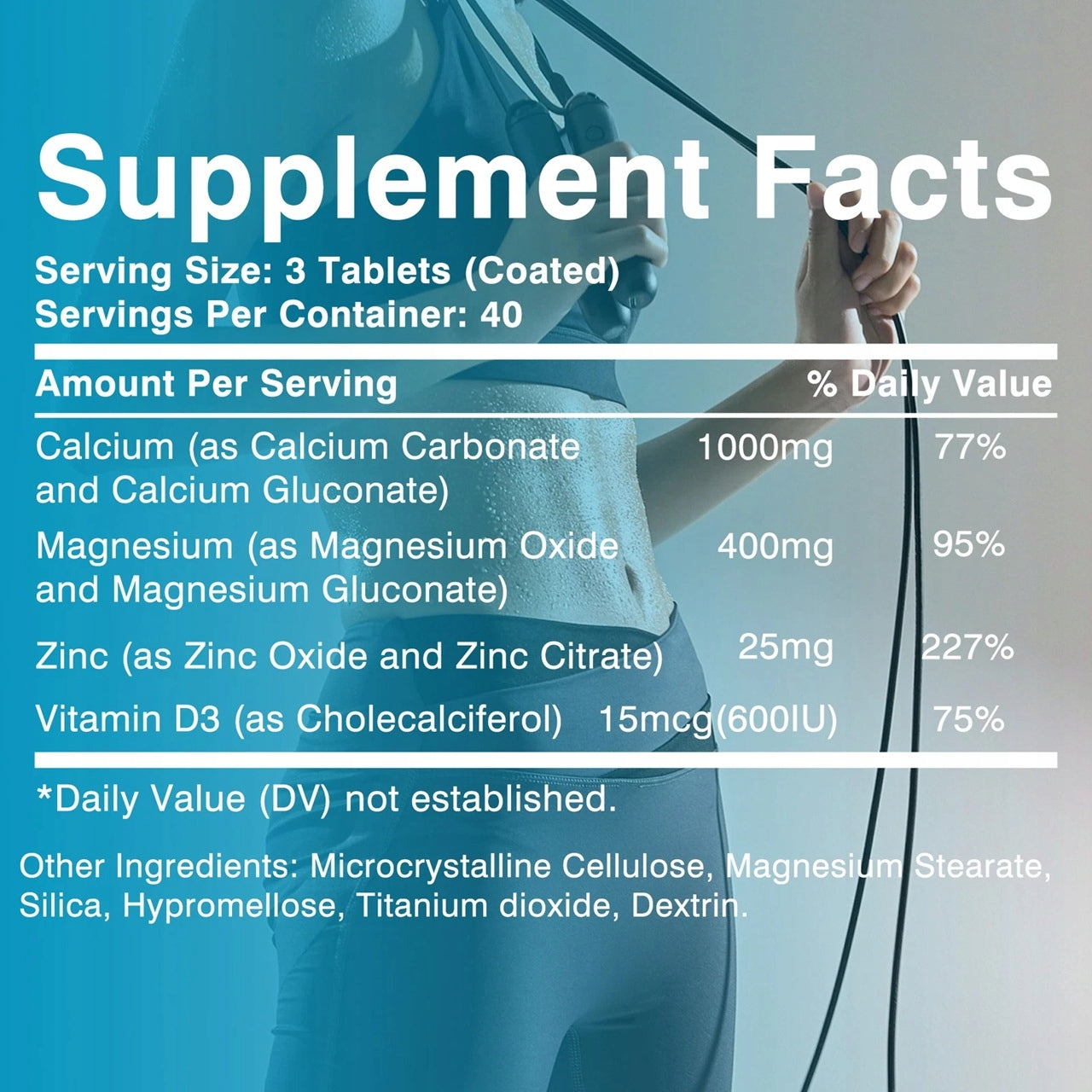 Calcium Magnesium + D3 - Supports bone and tooth health, muscle growth Manufacturer code Buporai