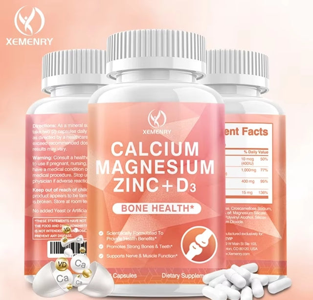 Calcium, Magnesium, + Vitamin D3 - Strong Bones, Muscle Health, Immune Support... EAN (GTIN) 074283236937