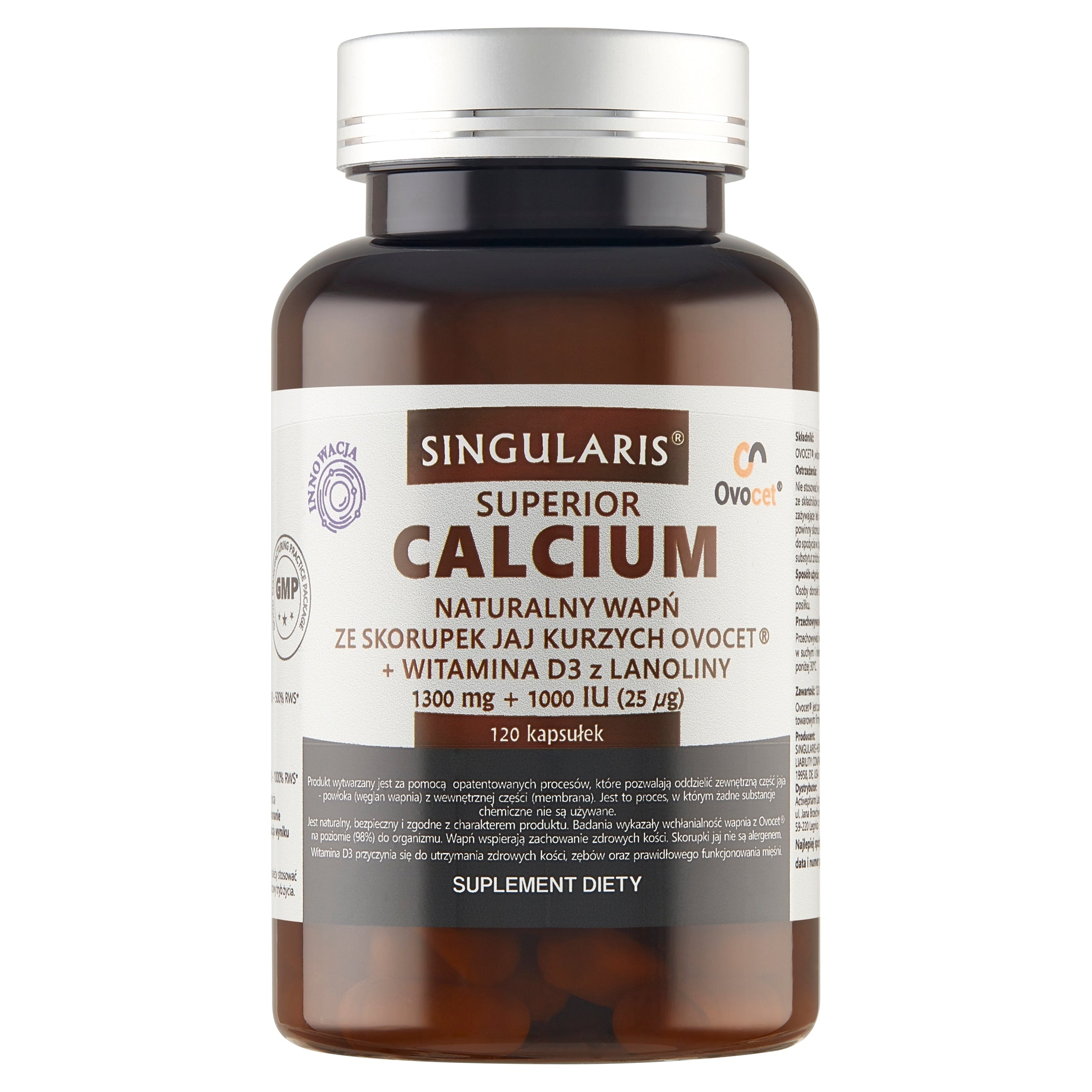 Calcium from Eggshell D3 Singularis 120 capsules Manufacturer code 5903263262978