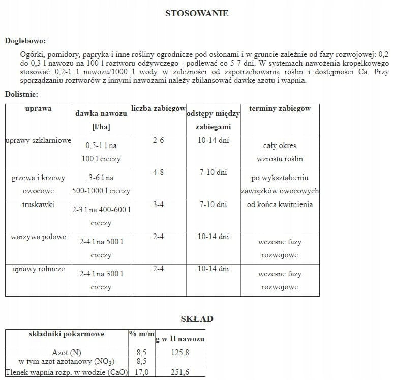 Calcium nitrate fertilizer 17% Ekoplon Ekolist 5l Packaging status original