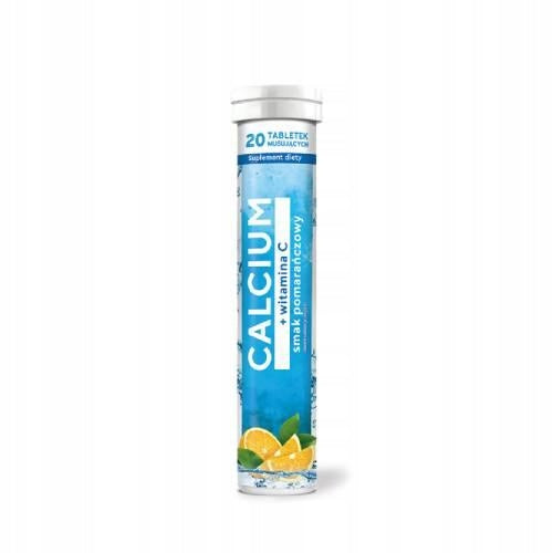 Calcium + vitamin C with orange flavor, immunity, bones, 20 tabl. mousse.