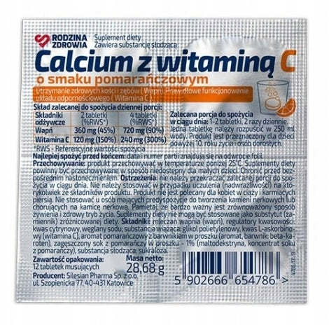 Calcium with Vitamin C 12 pcs for ALLERGIES, Family Health