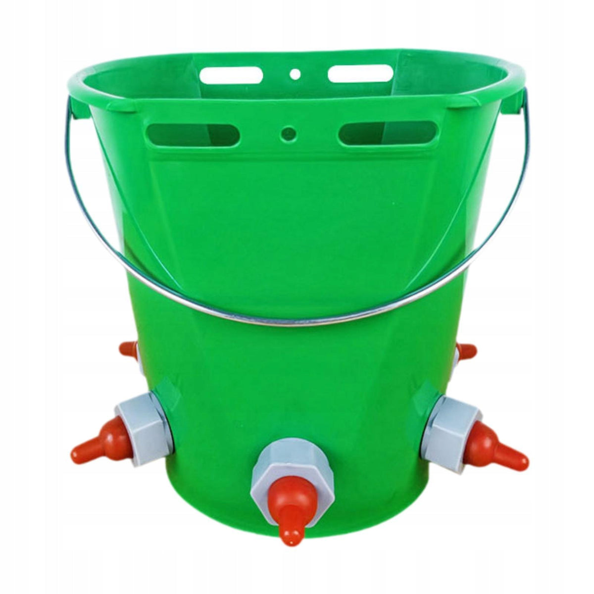 Calf Feeder Bucket feed Pail Large Capacity Green with 5 Nipples