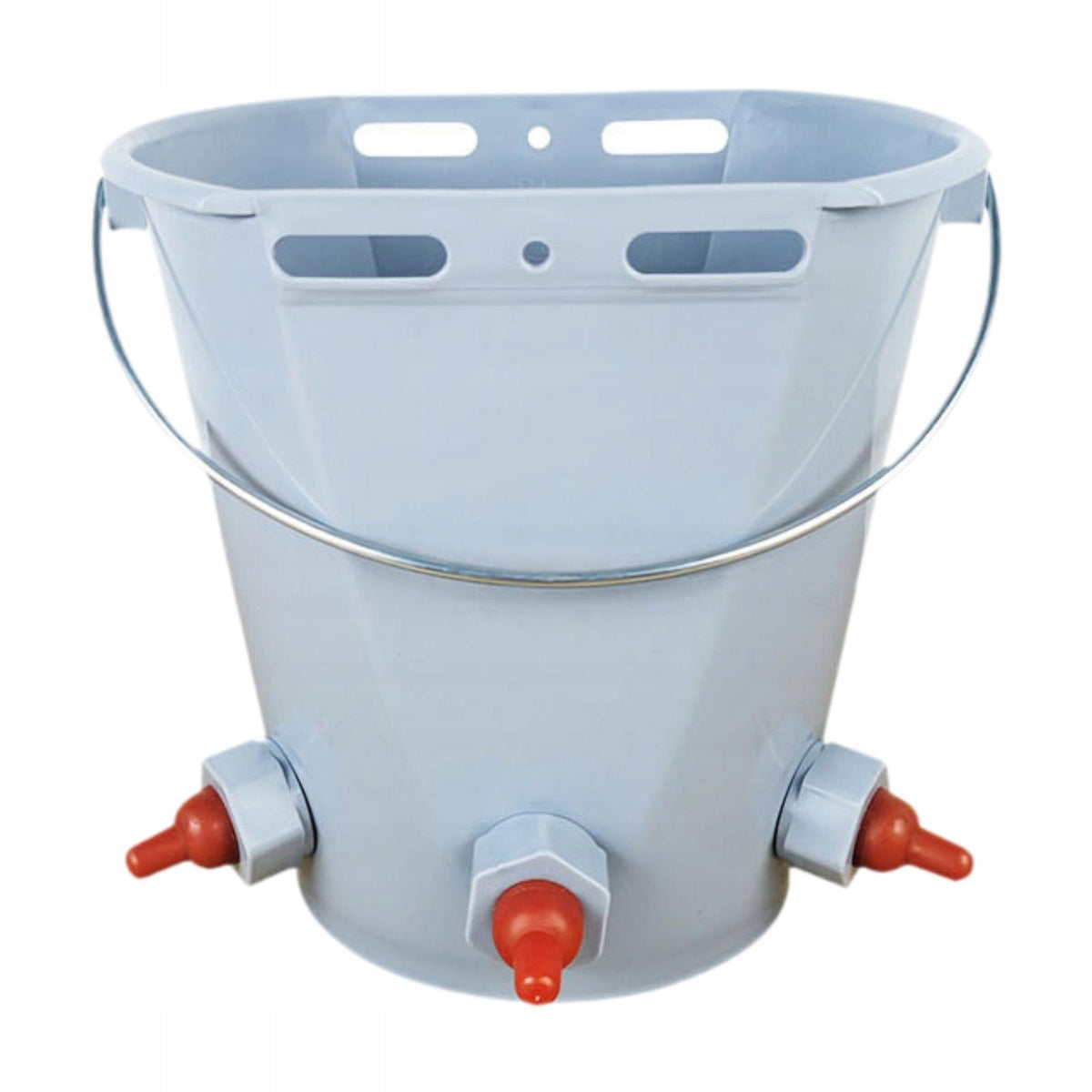 Calf Feeder Bucket feed Pail Large Capacity Grey with 3 Nipples