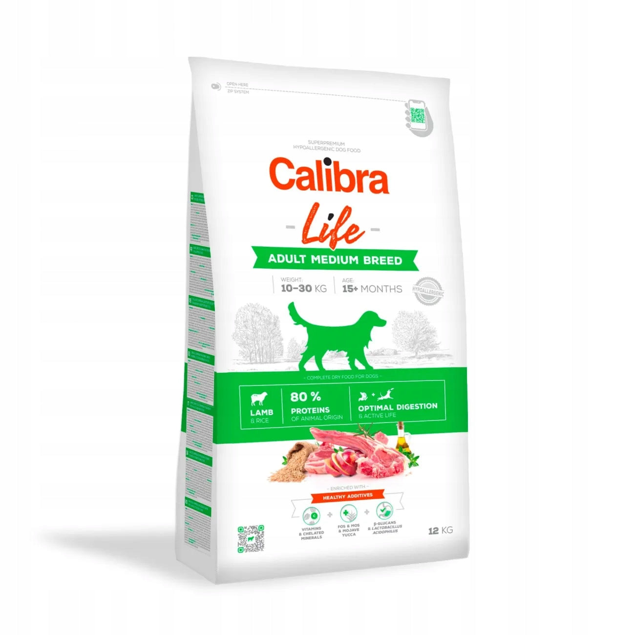 Calibra Dog Life Adult Medium Lamb 12kg Medium Breeds Lamb Food