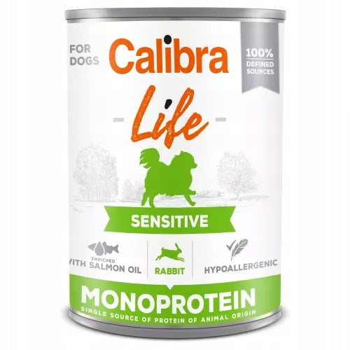 Calibra Dog Life SENSITIVE Monoprotein Rabbit 400g Wet Dog Food