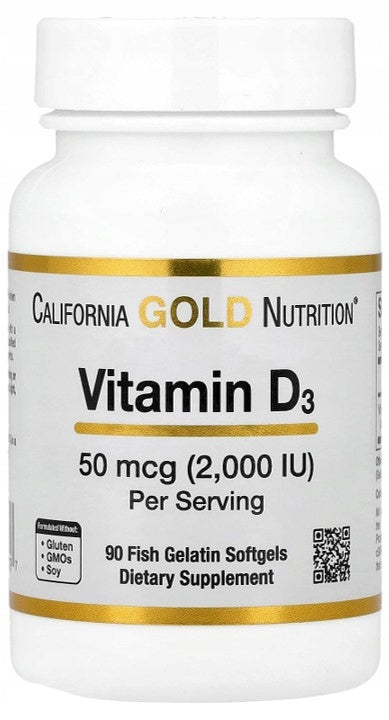 California GOLD - natural VITAMIN D3 from lanolin 2000 IU / 50 mcg | 90 k.