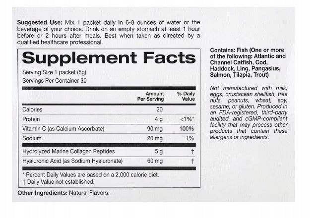 California Gold Hydrolyzed Marine Collagen Peptides Convenient Sachets Packaging status original