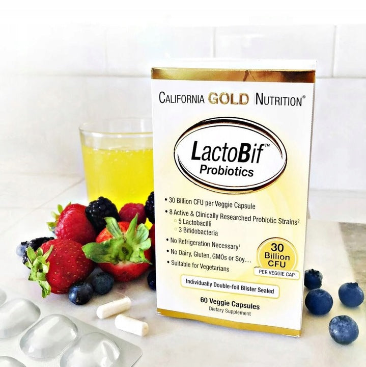 California Gold Nutrition LactoBif 30 kapsułki 60 szt