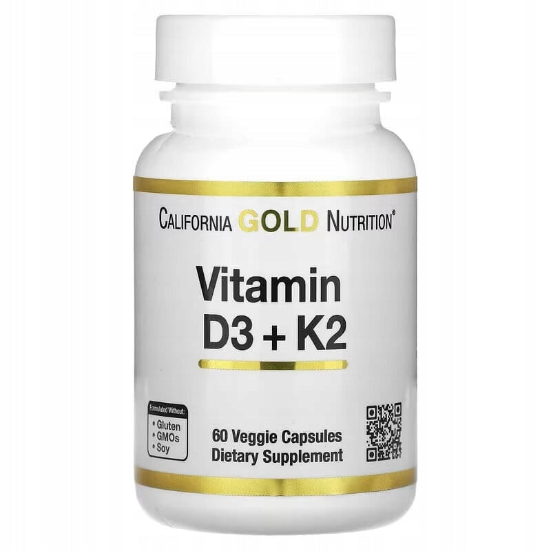 California Gold Vitamin D3 5K + K2MK7 120mcg 60 kaps on coconut oil