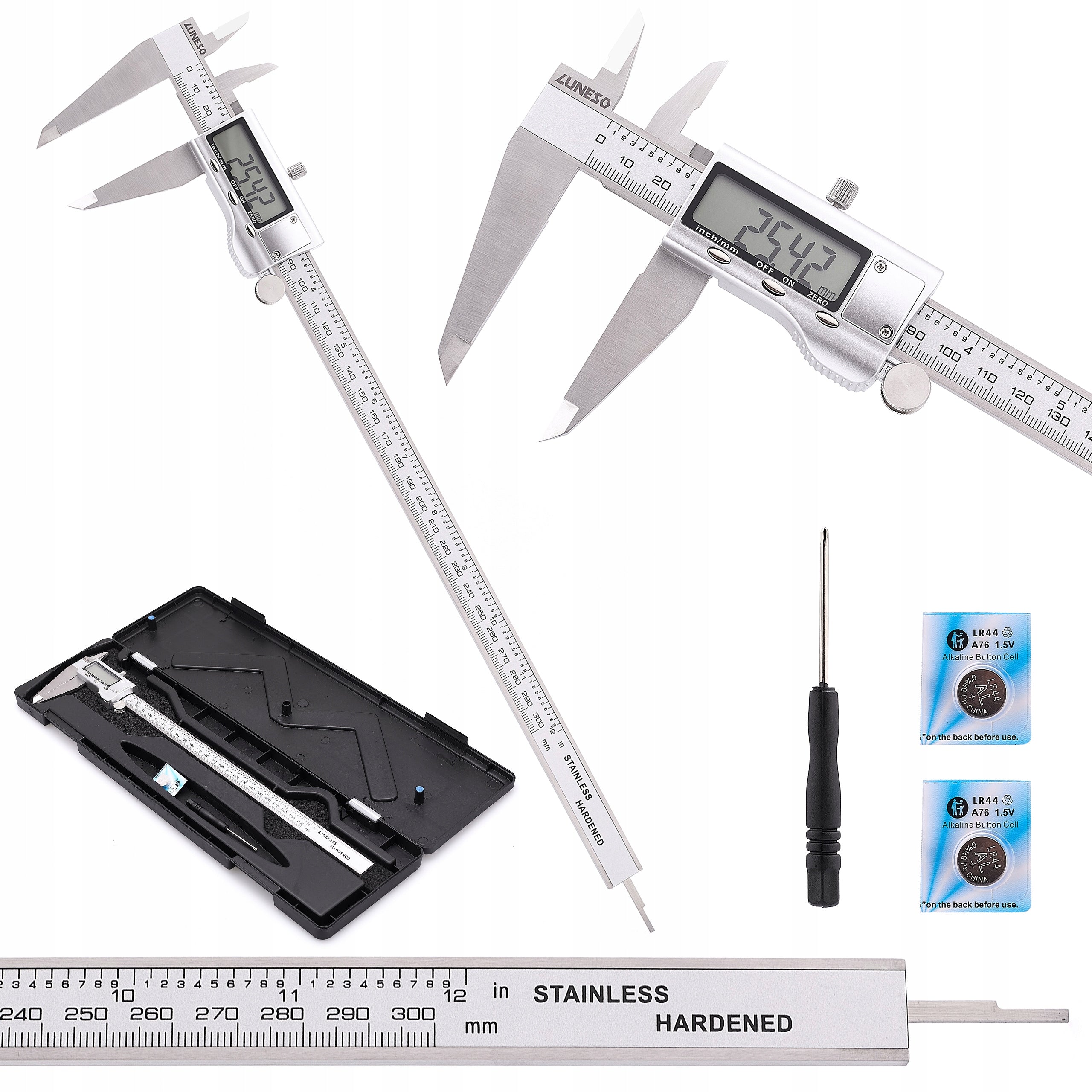 Caliper 300mm Digital Electronic Stainless Steel LCD Precision Case